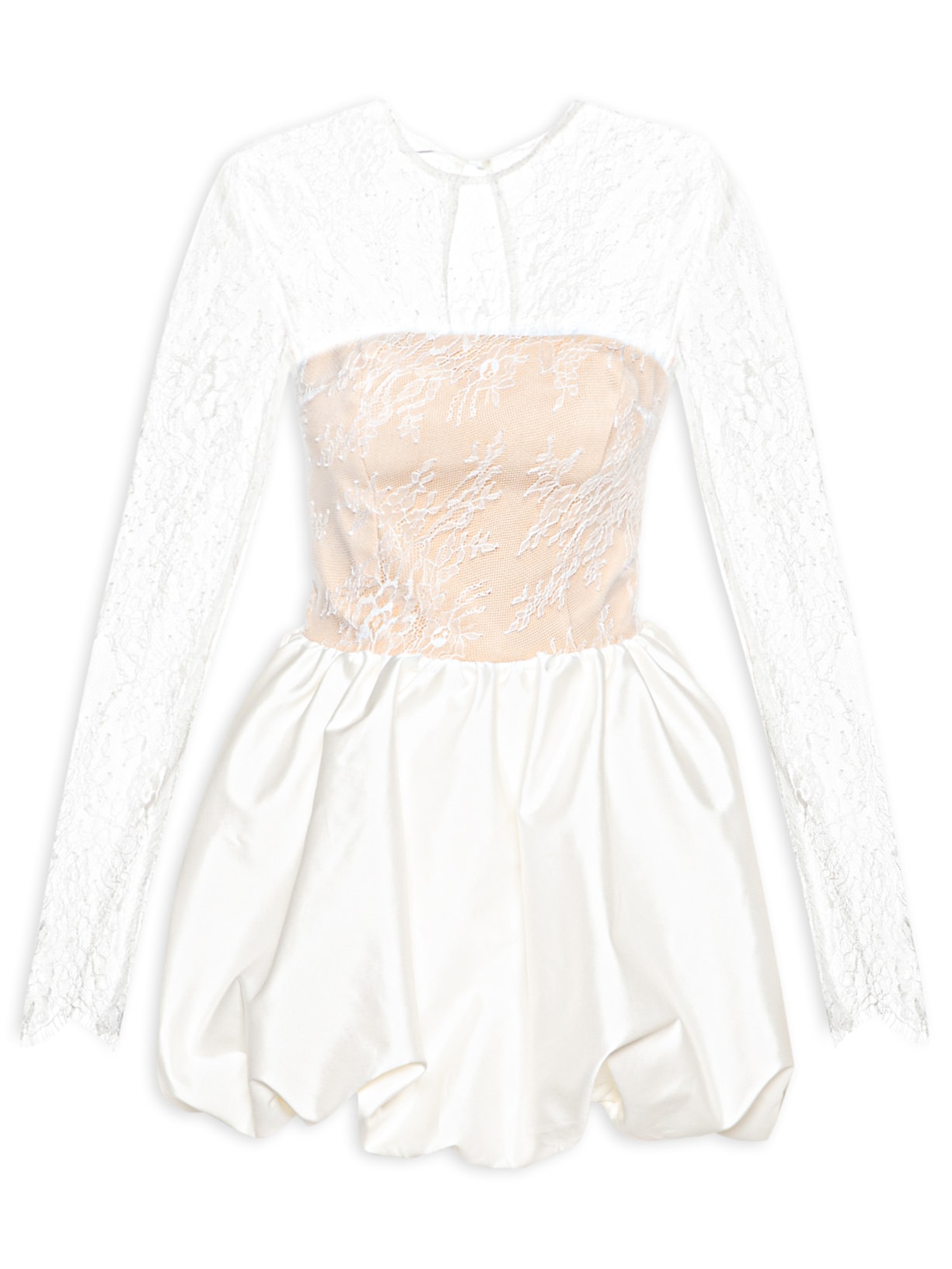 Vestido Curto Helena Renda Branco Fabulous Agilitá