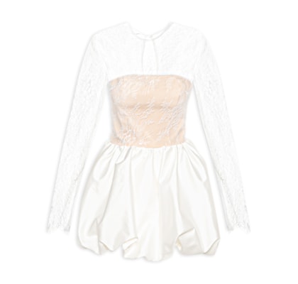 Vestido Curto Helena Renda - Branco