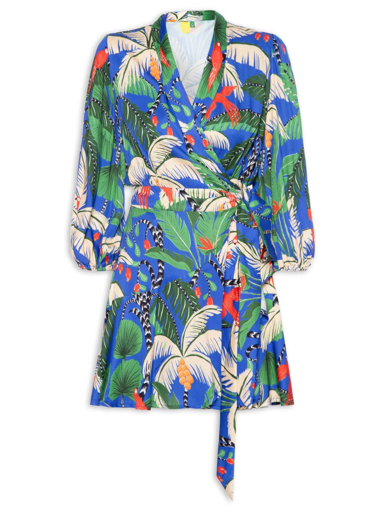 Vestido Curto Ilha Da Noite Azul  Farm