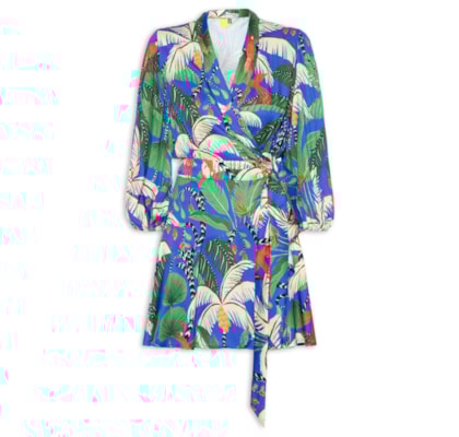 Vestido Curto Ilha Da Noite - Azul 