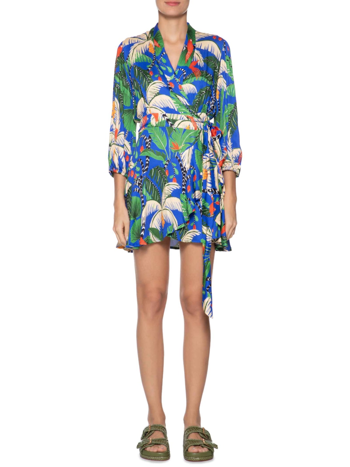 Vestido Curto Ilha Da Noite Azul  Farm