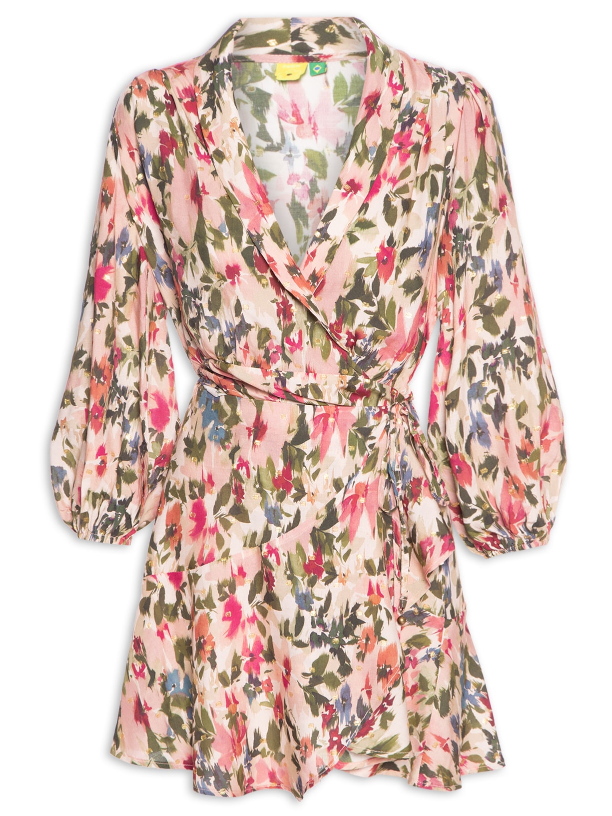 Vestido Curto Jardim de Flor - Rosa