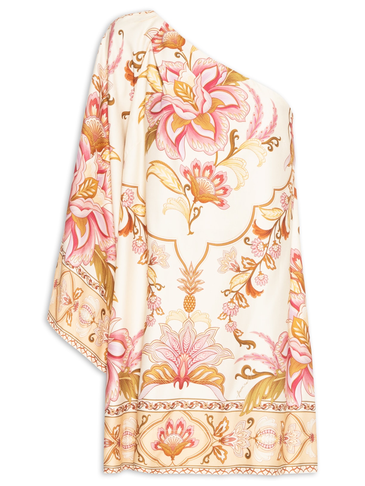 Vestido Curto Jardim Majestoso - Rosa