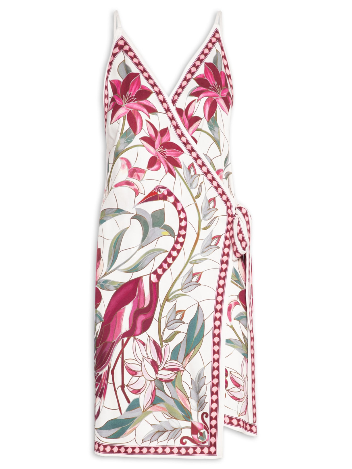 Vestido Curto Jardim Vitral Branco Farm