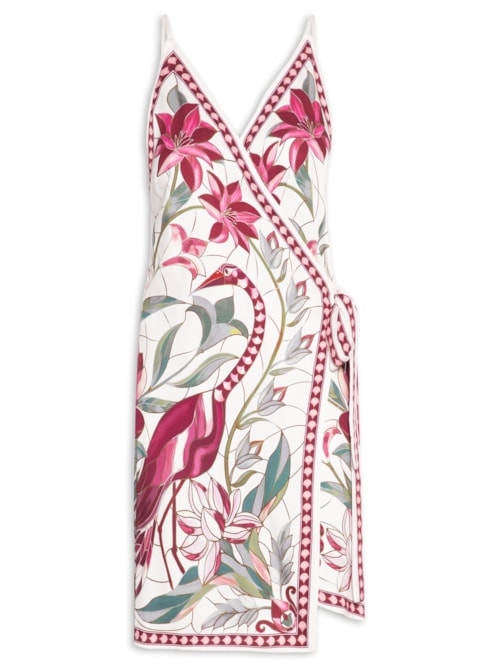 Vestido Curto Jardim Vitral - Branco