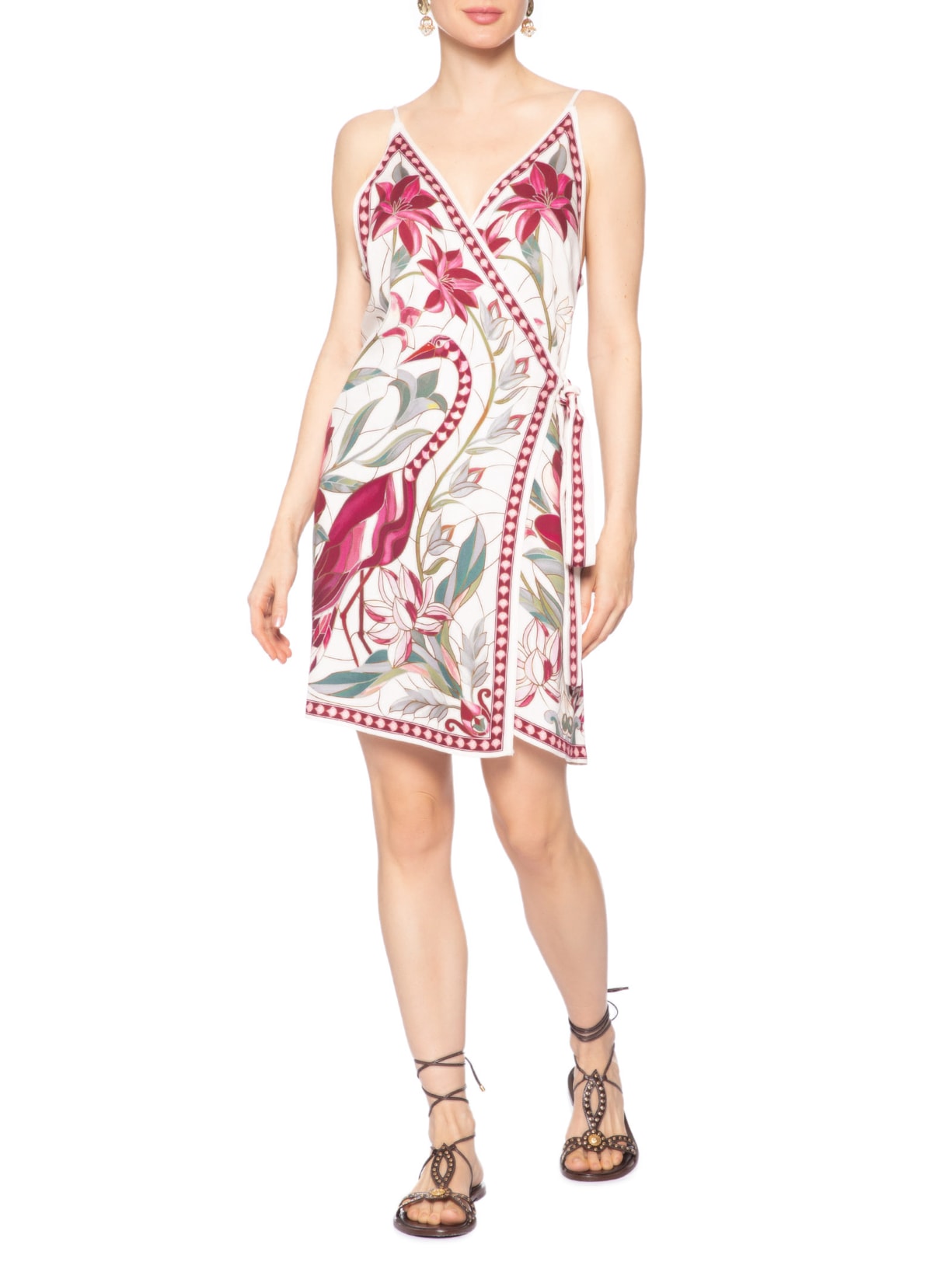 Vestido Curto Jardim Vitral Branco Farm