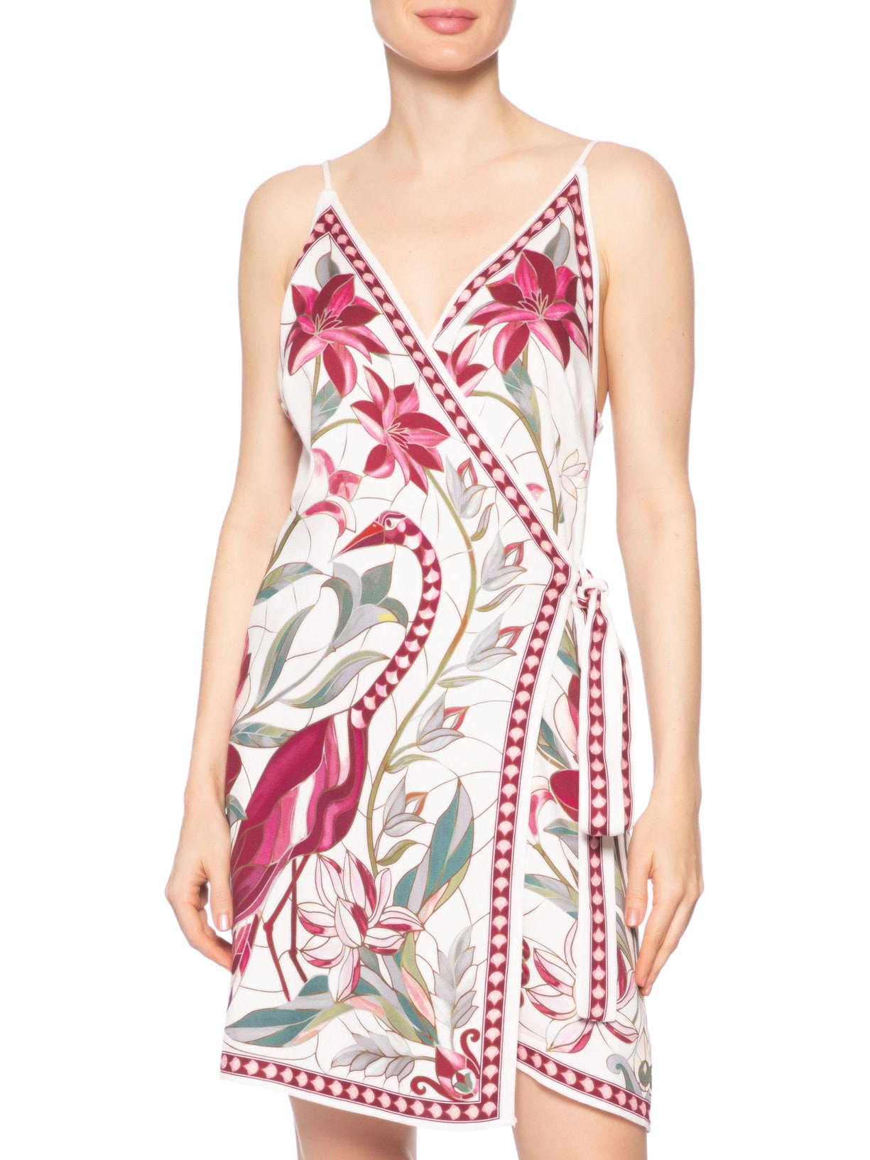 Vestido Curto Jardim Vitral Branco Farm