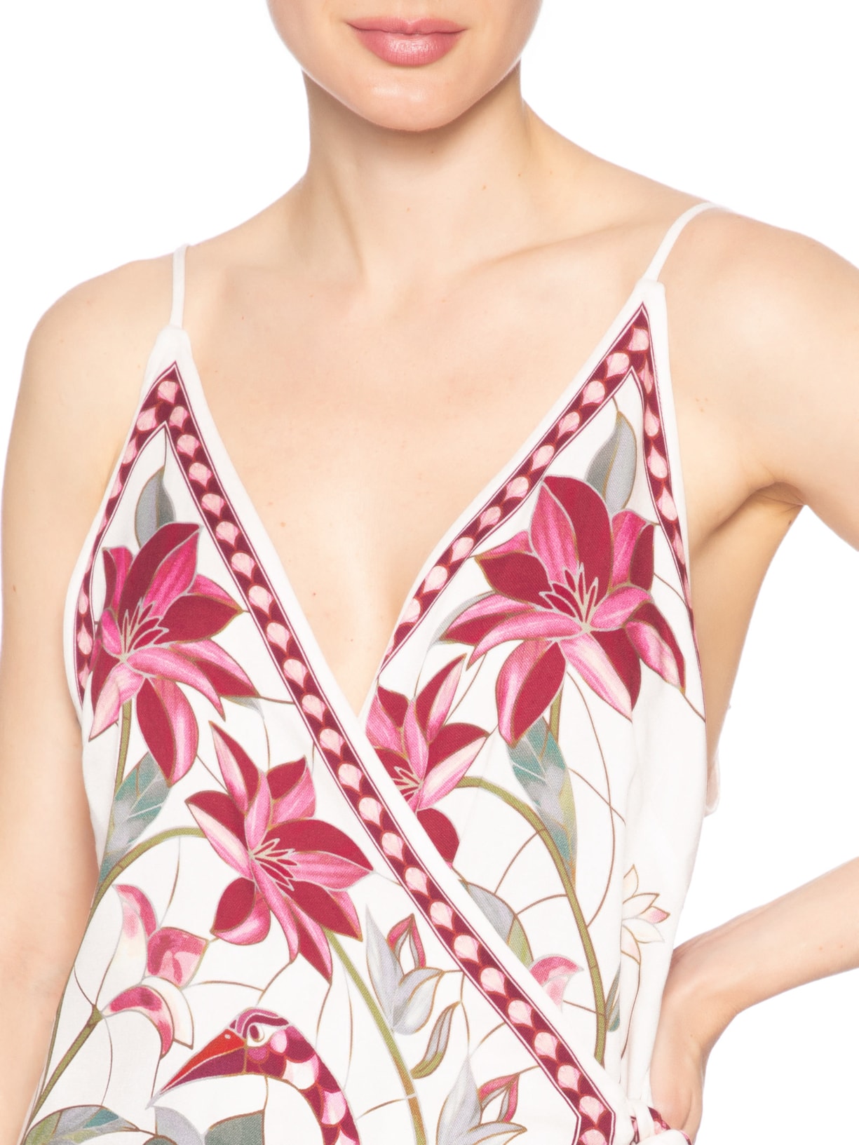 Vestido Curto Jardim Vitral Branco Farm