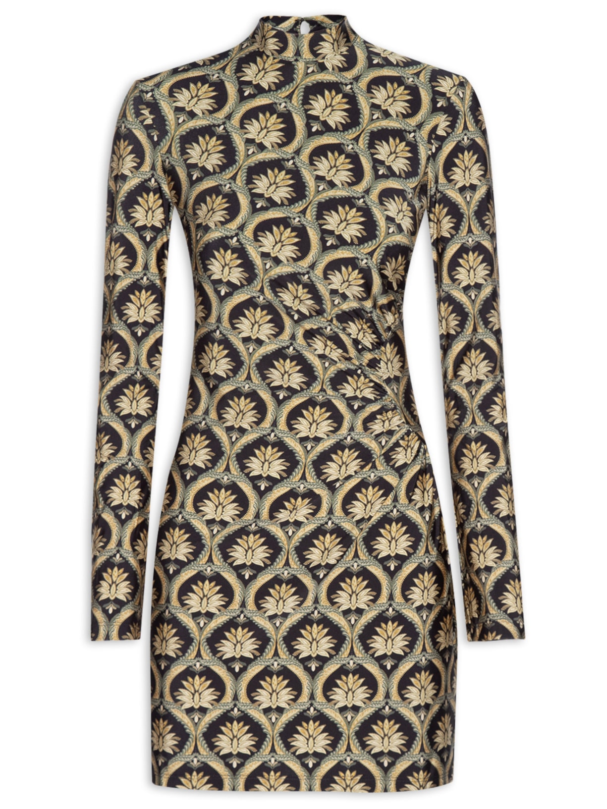 Vestido Curto Joia Boho - Preto