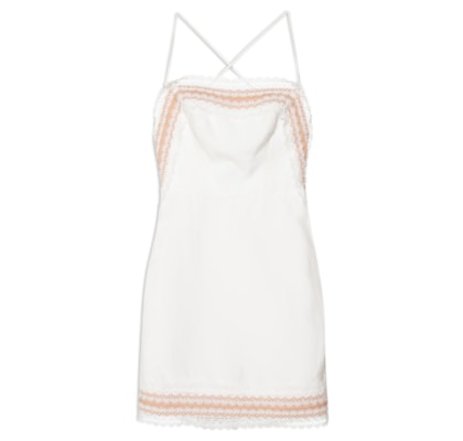 Vestido Curto Kate Moldura Renda - Branco