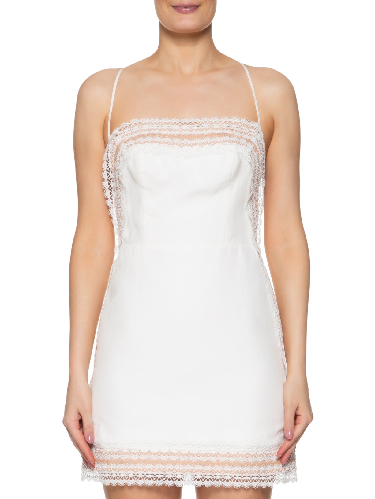 Vestido Curto Kate Moldura Renda Branco Fabulous Agilitá