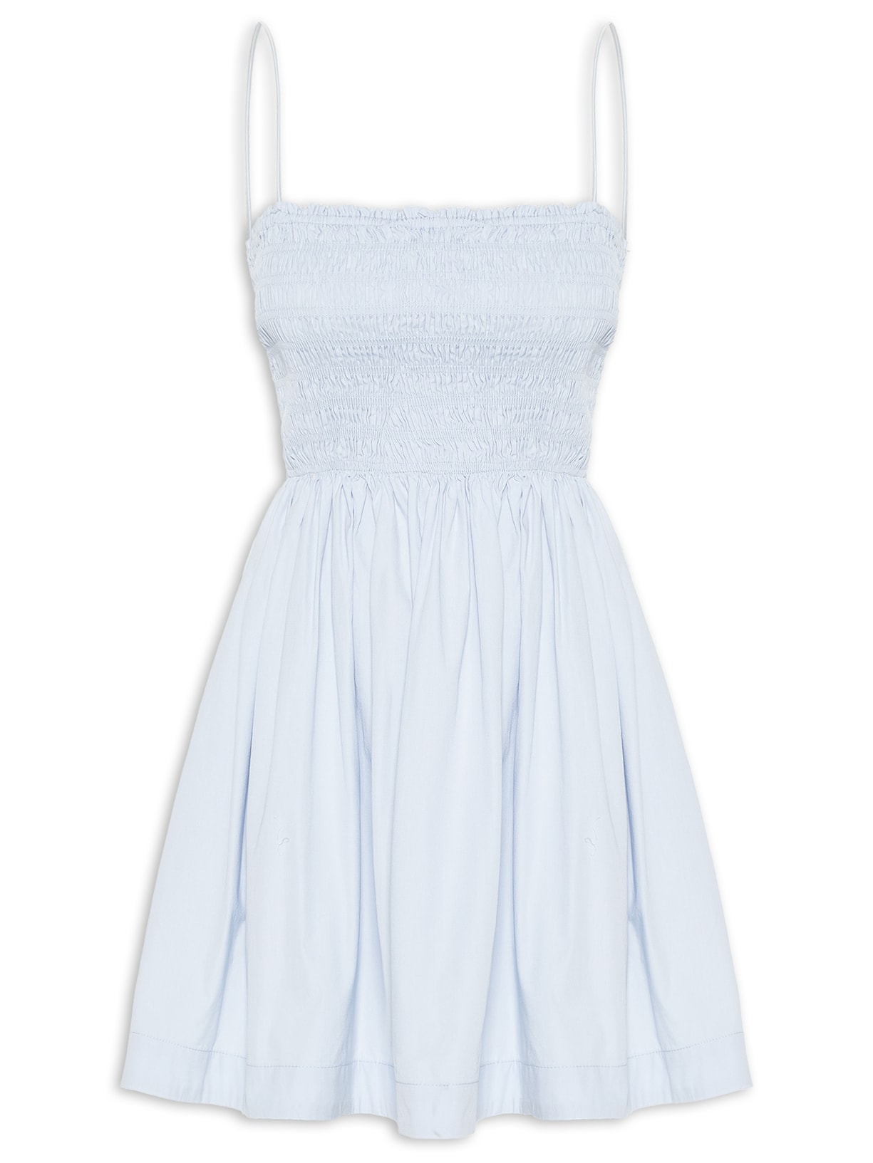 Vestido Curto Lastex Alcinhas - Azul