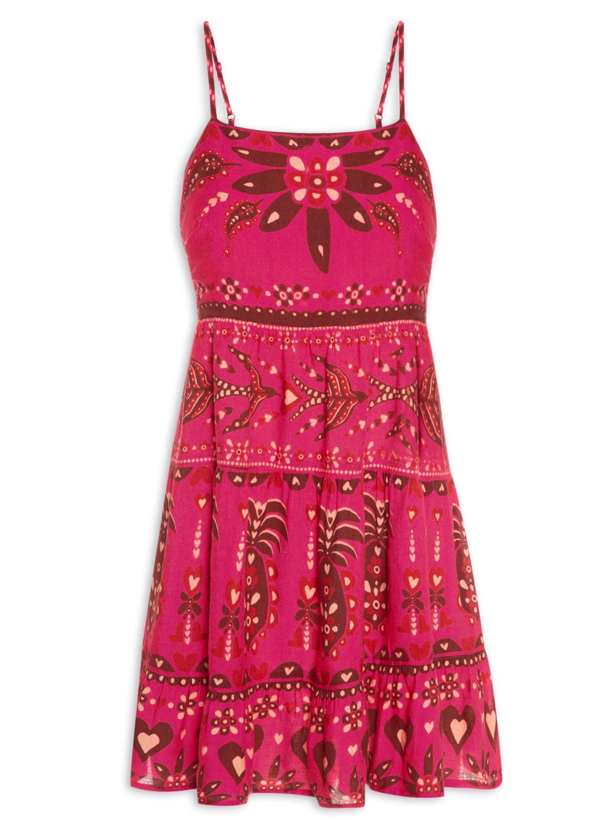 Vestido Curto Lenço Andorinha - Rosa