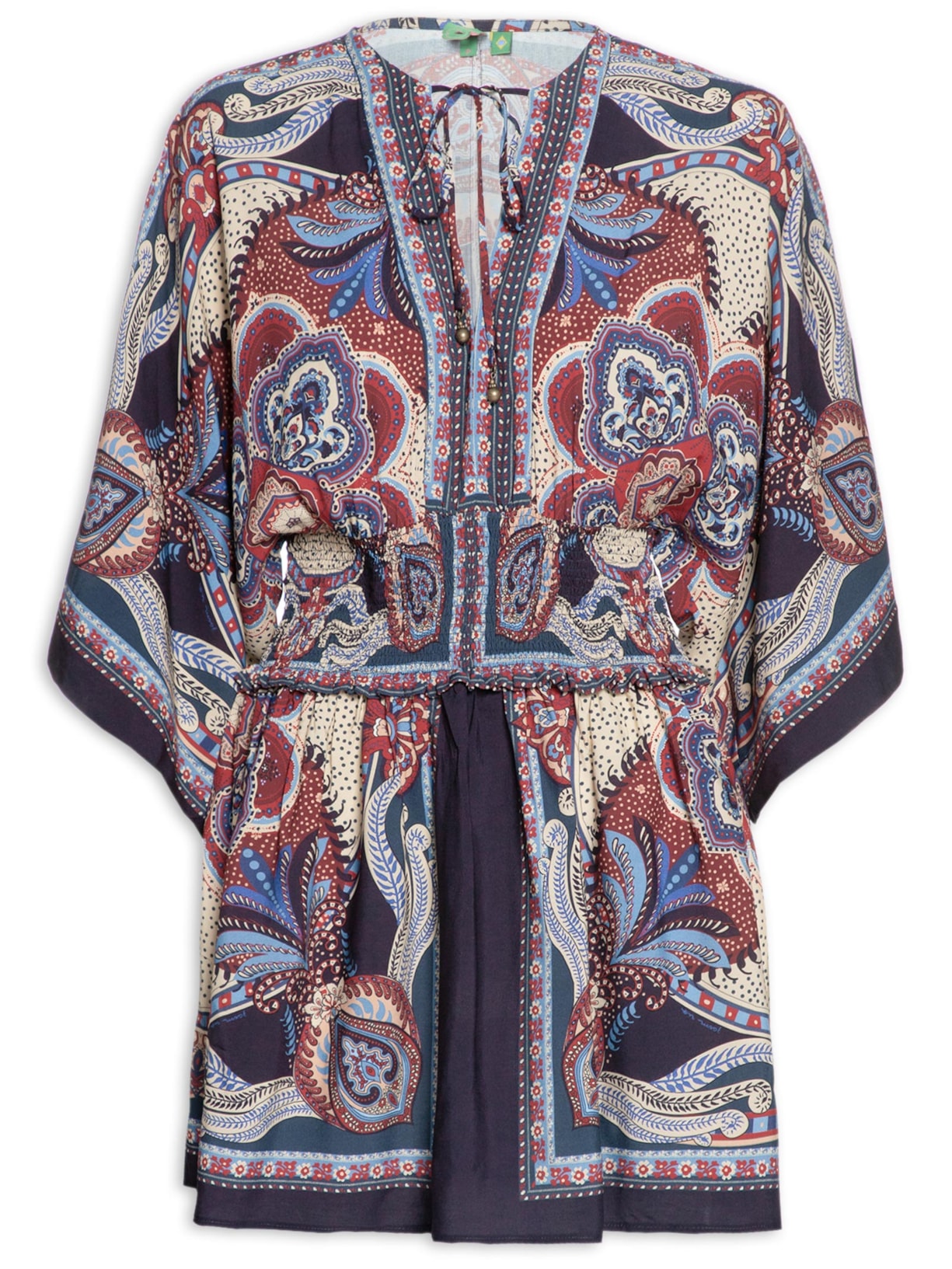 Vestido Curto Lenço Energia - Azul