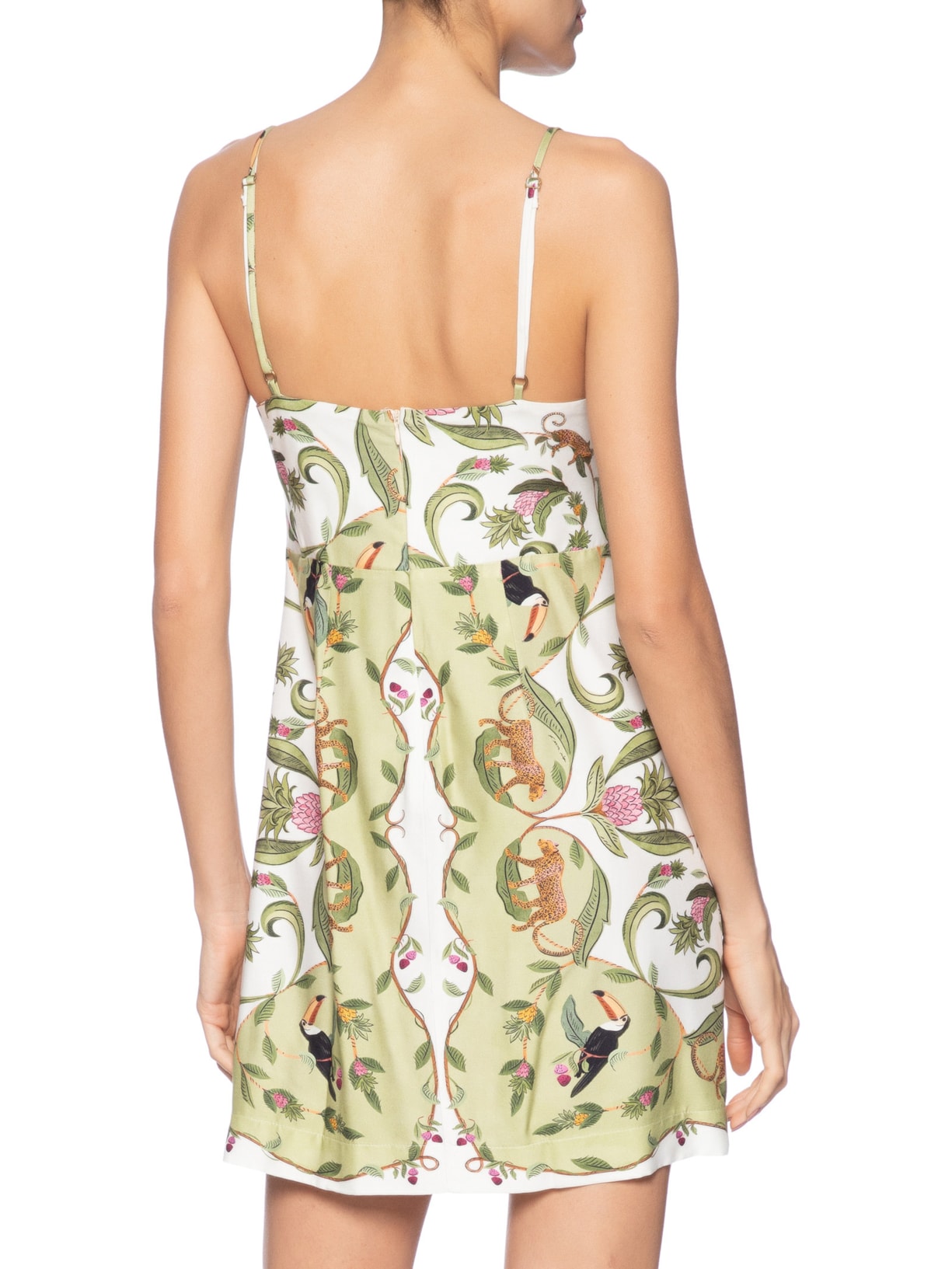 Vestido Curto Lenço Floresta Doce Branco Farm