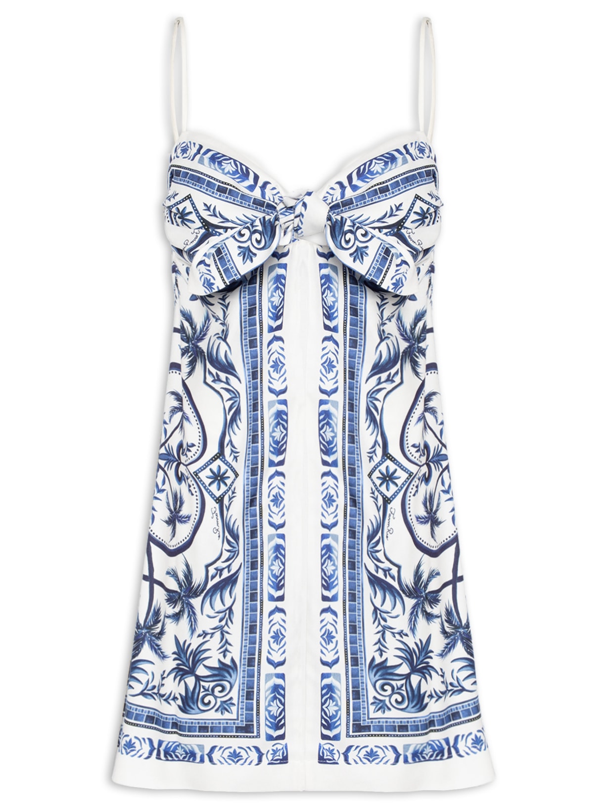 Vestido Curto Lenço Maravilha Azul Farm