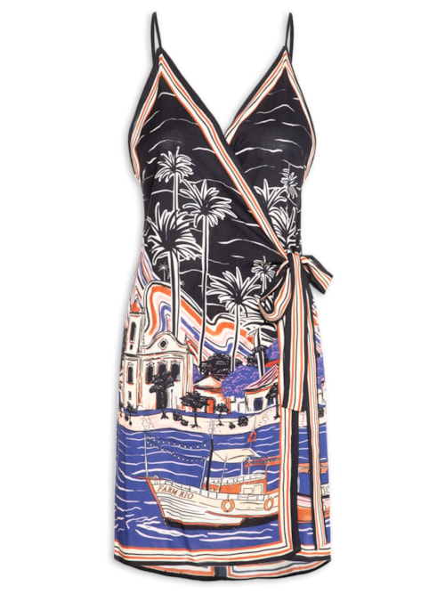 Vestido Curto Lenço Paraty - Preto