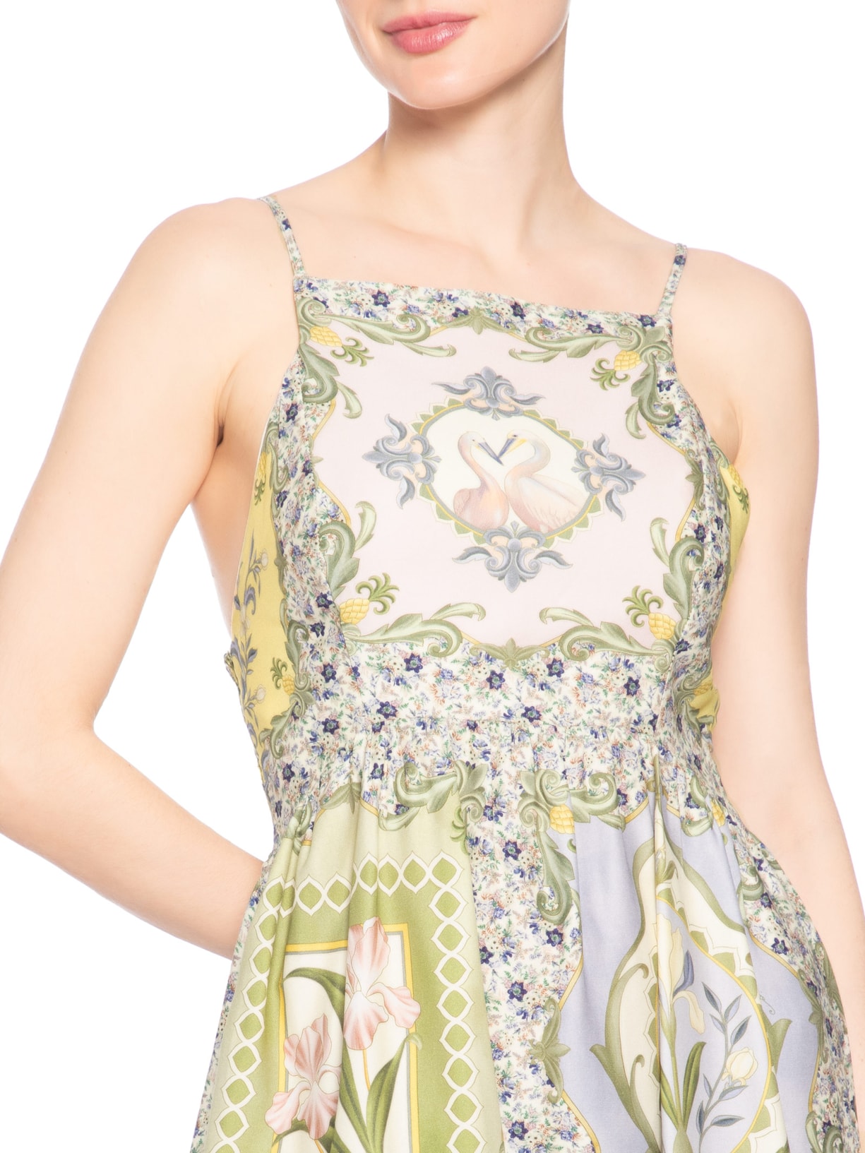 Vestido Curto Lenço Pelicano – Azul Farm