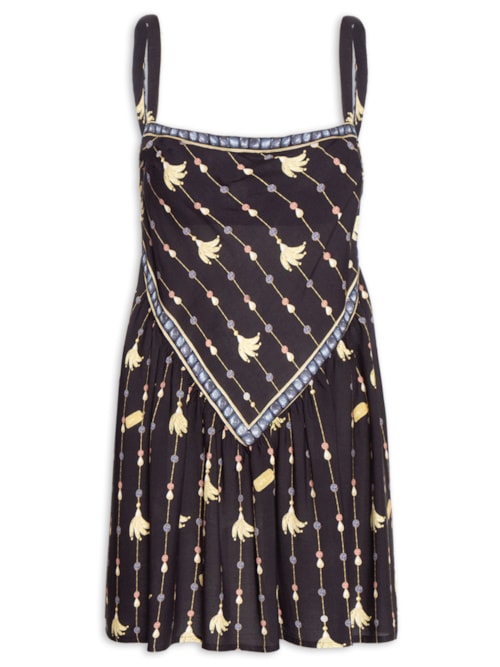 Vestido Curto Lenço Petra – Preto