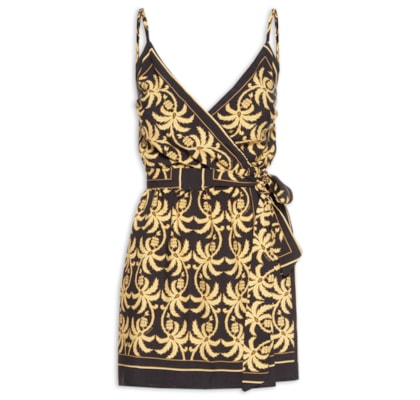 Vestido Curto Lenço Trancoso - Preto