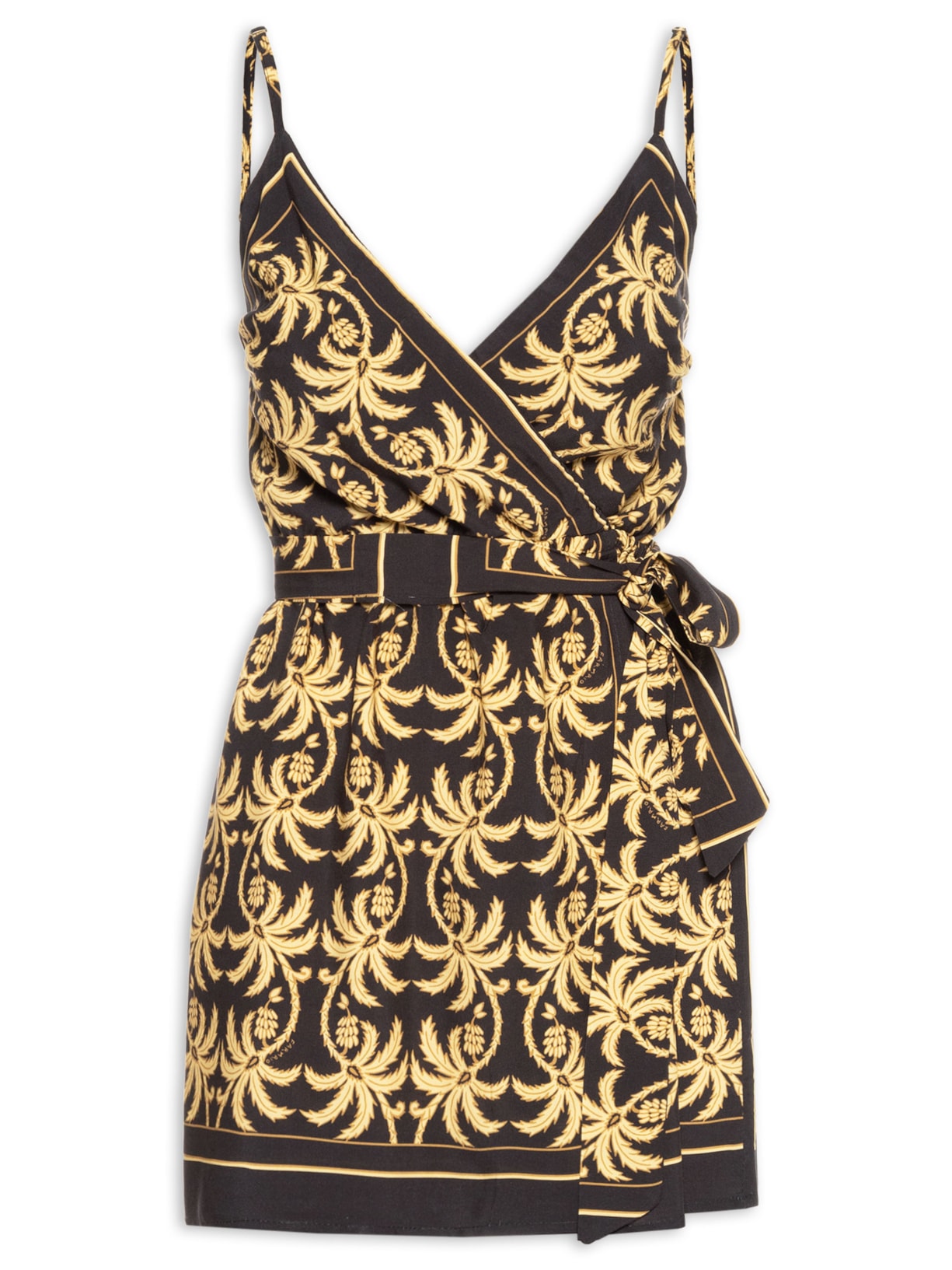 Vestido Curto Lenço Trancoso - Preto