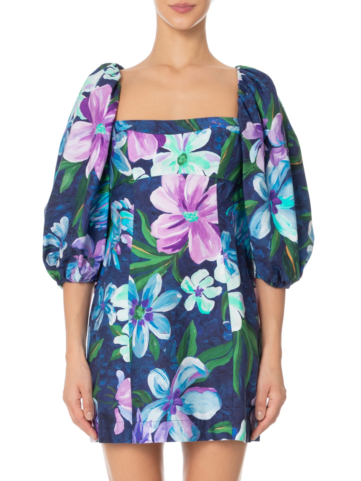 Vestido Curto Lineia Azul Farm