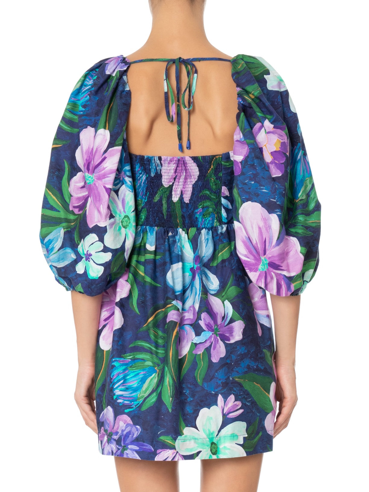 Vestido Curto Lineia Azul Farm