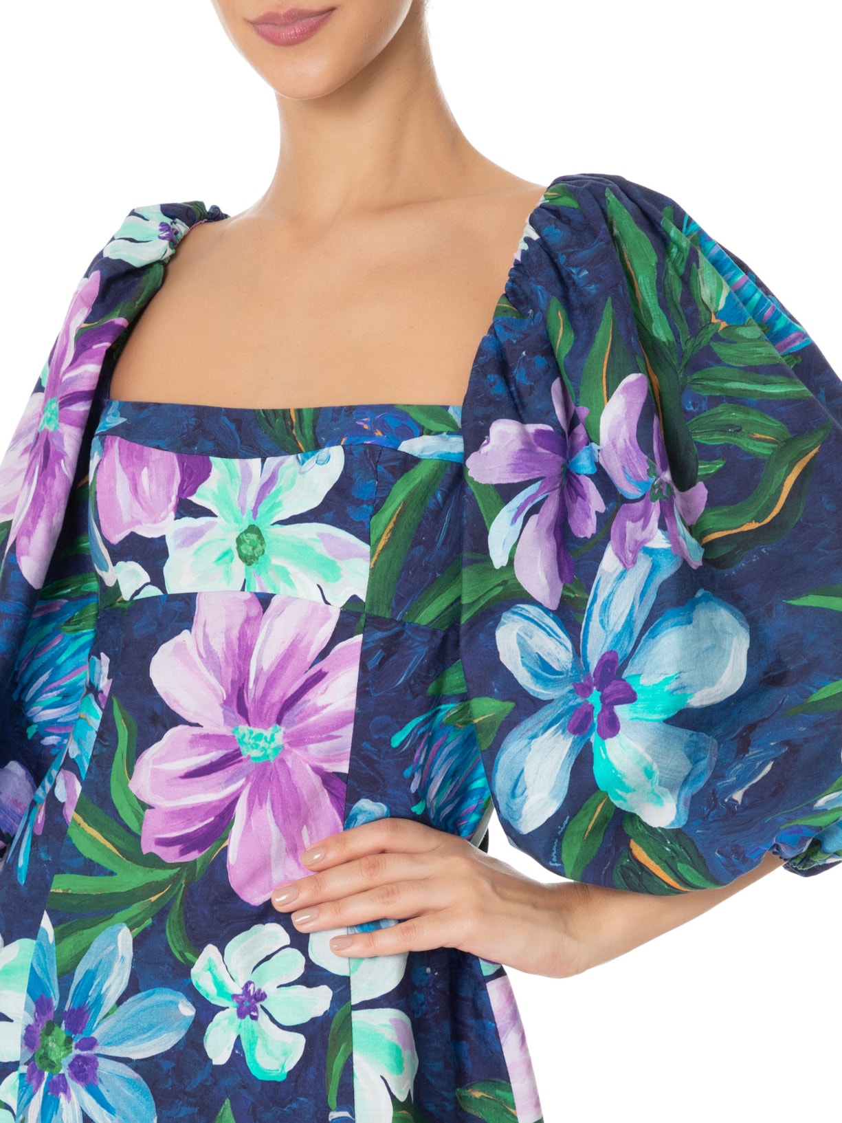 Vestido Curto Lineia Azul Farm