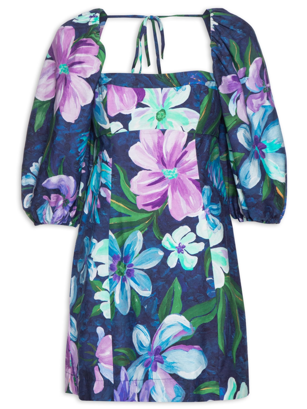 Vestido Curto Lineia Azul Farm