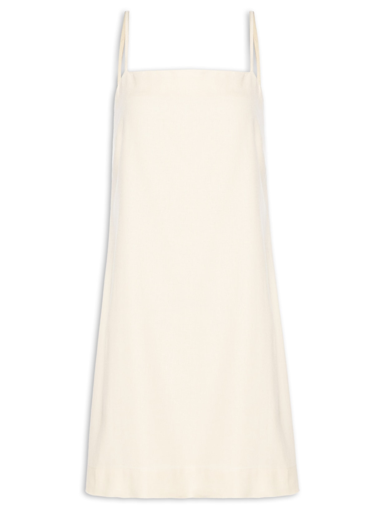 Vestido Curto Linho Reto - Amarelo