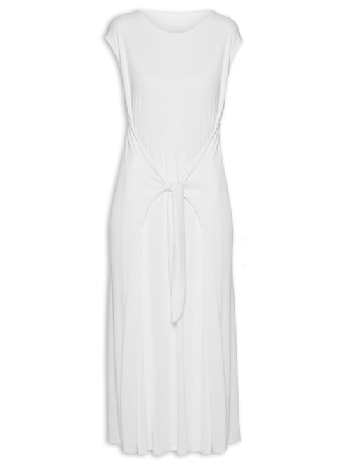 Vestido Curto Liso - Branco