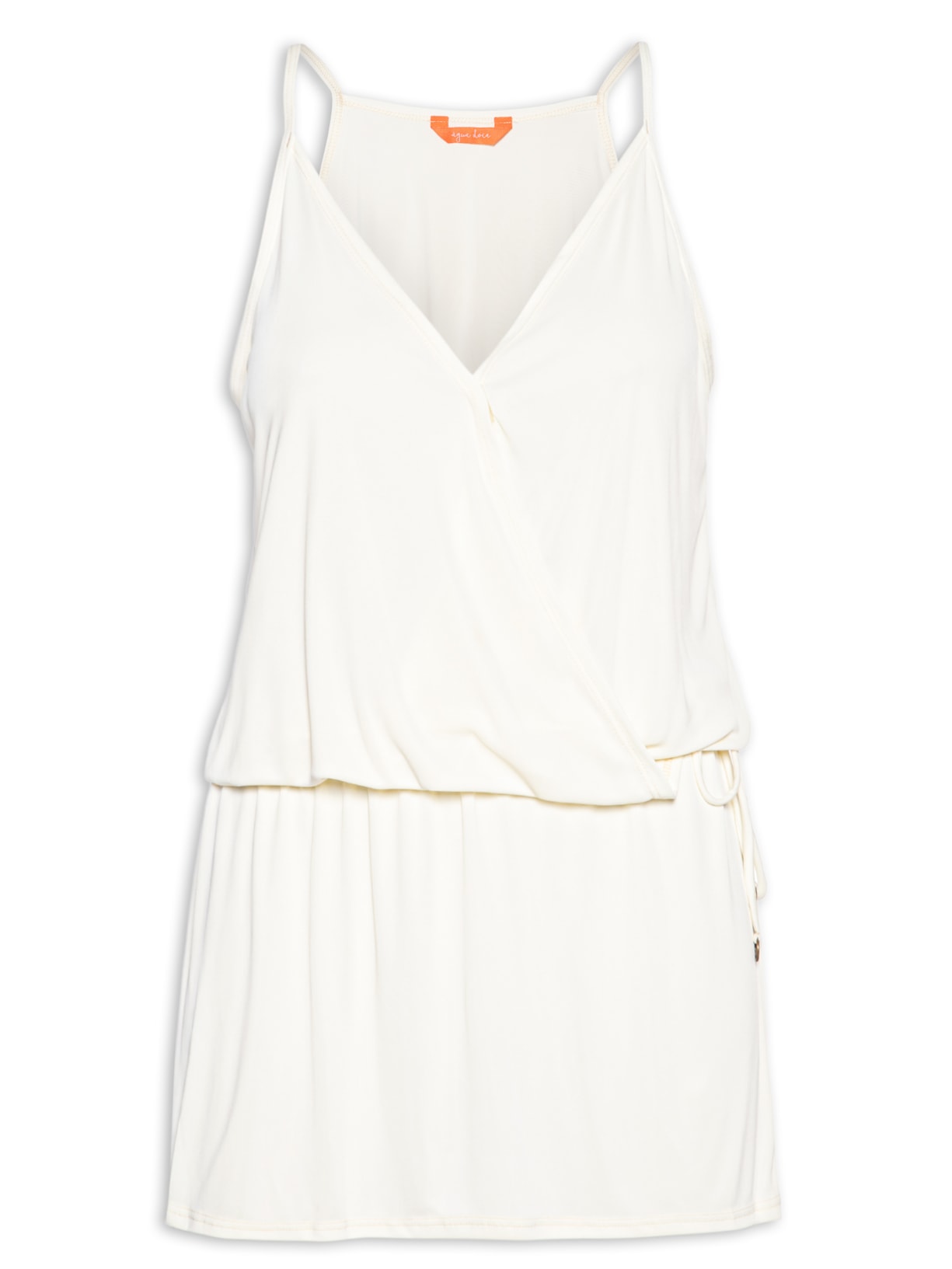 Vestido Curto Liso Off White Água Doce