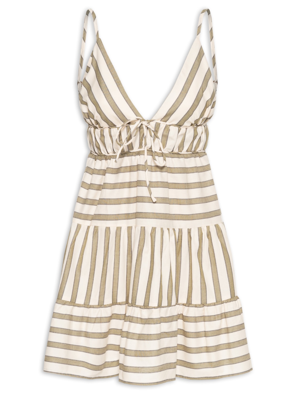 Vestido Curto Listra Morere Off White Farm