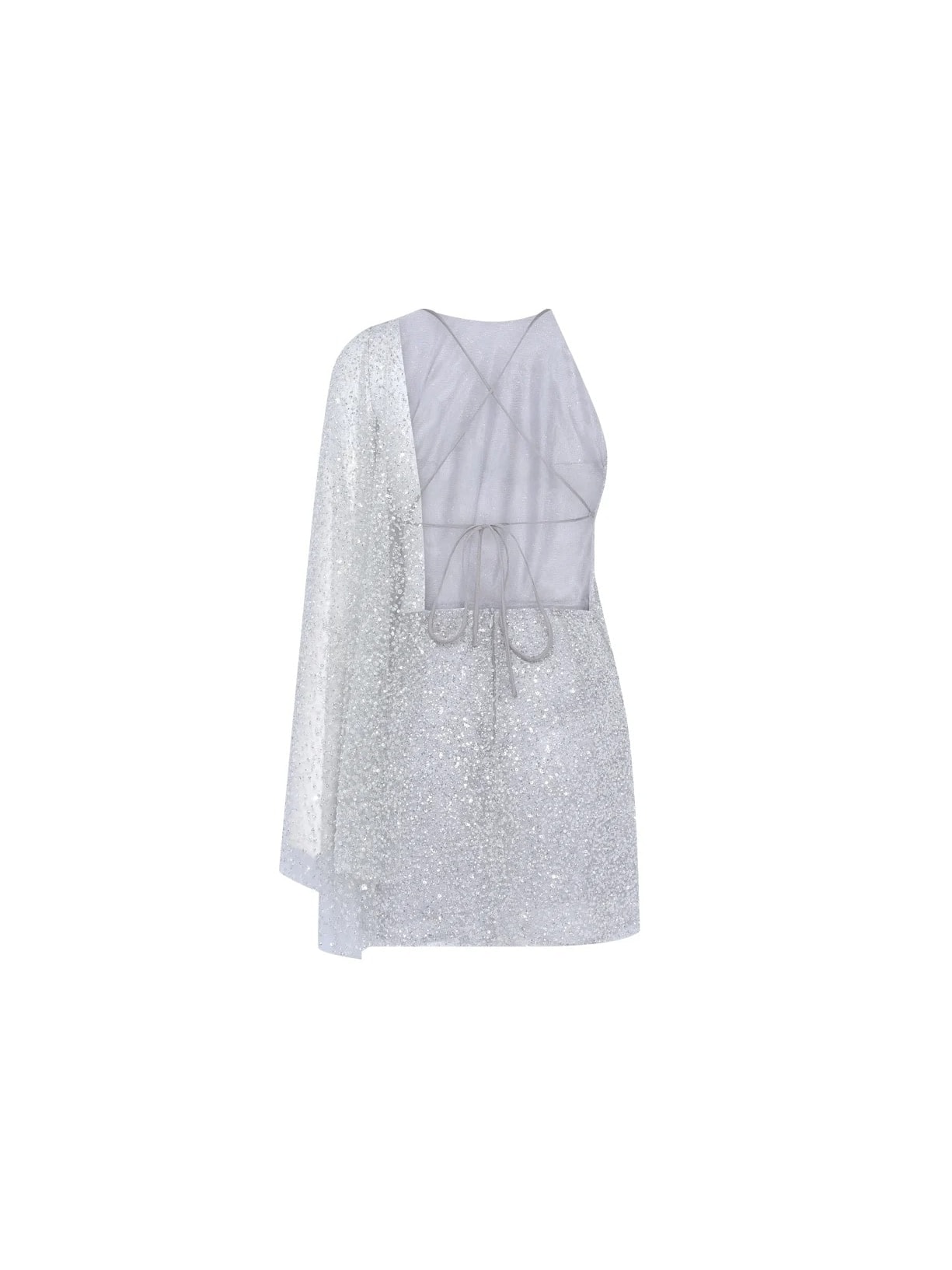 Vestido Curto Luna Prata Shop Ginger