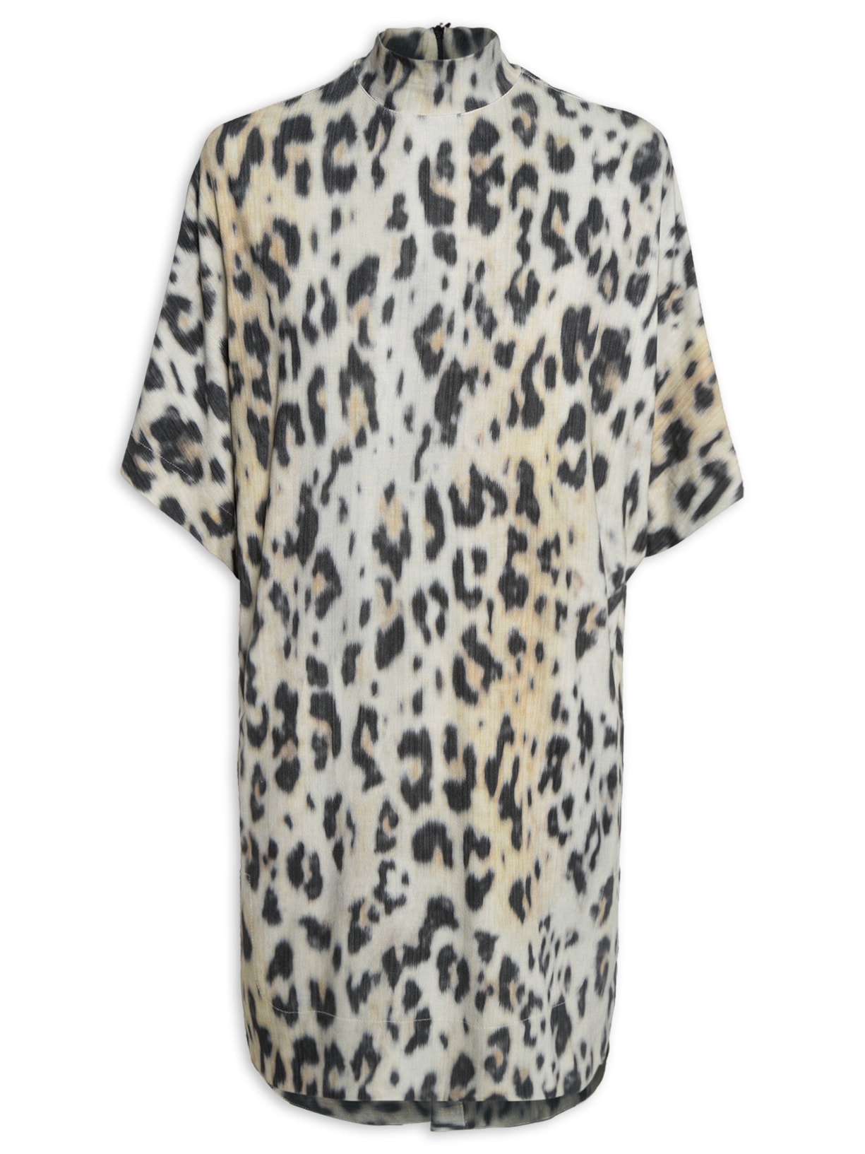 Vestido Curto Malha Onça - Animal Print