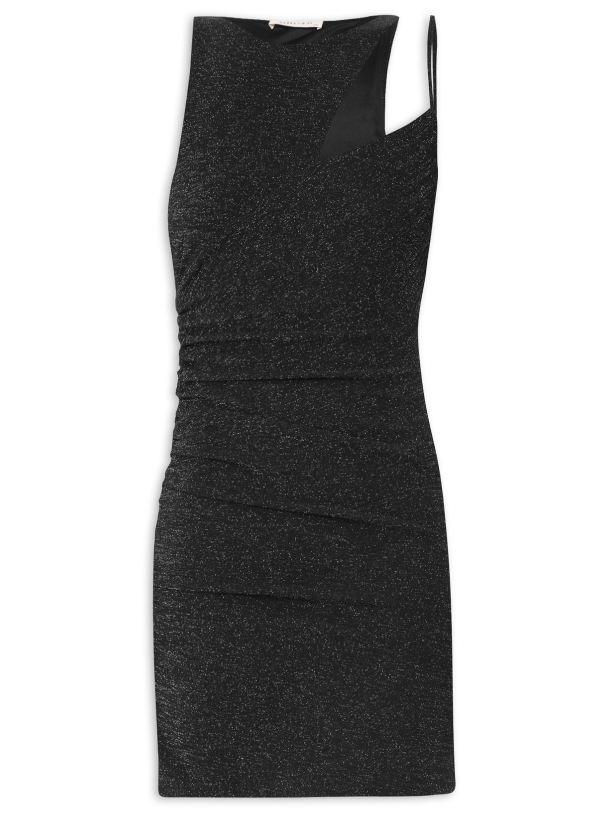 Vestido Curto Malha Shine - Preto