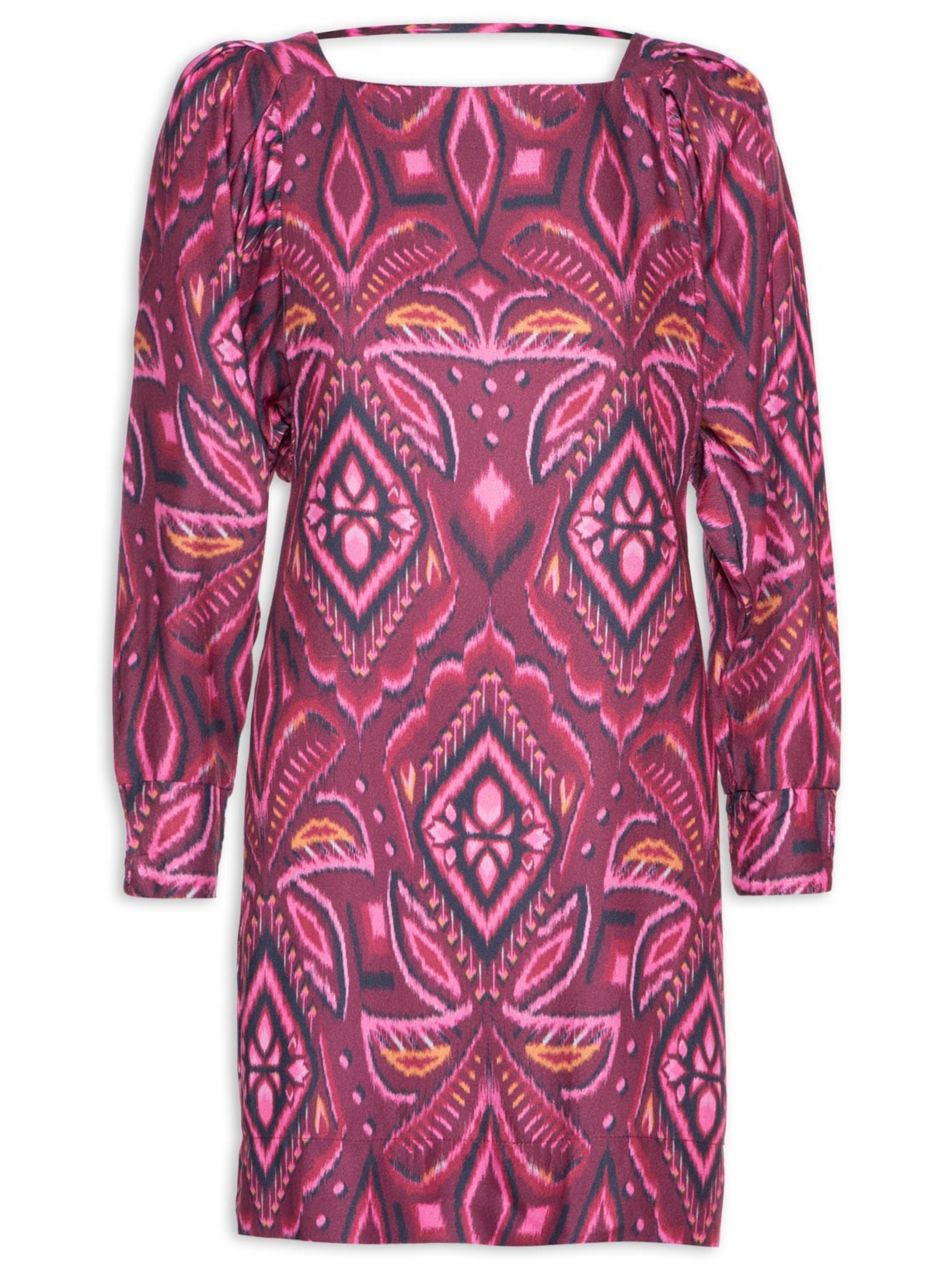 Vestido Curto Manga Longa Alba - Roxo