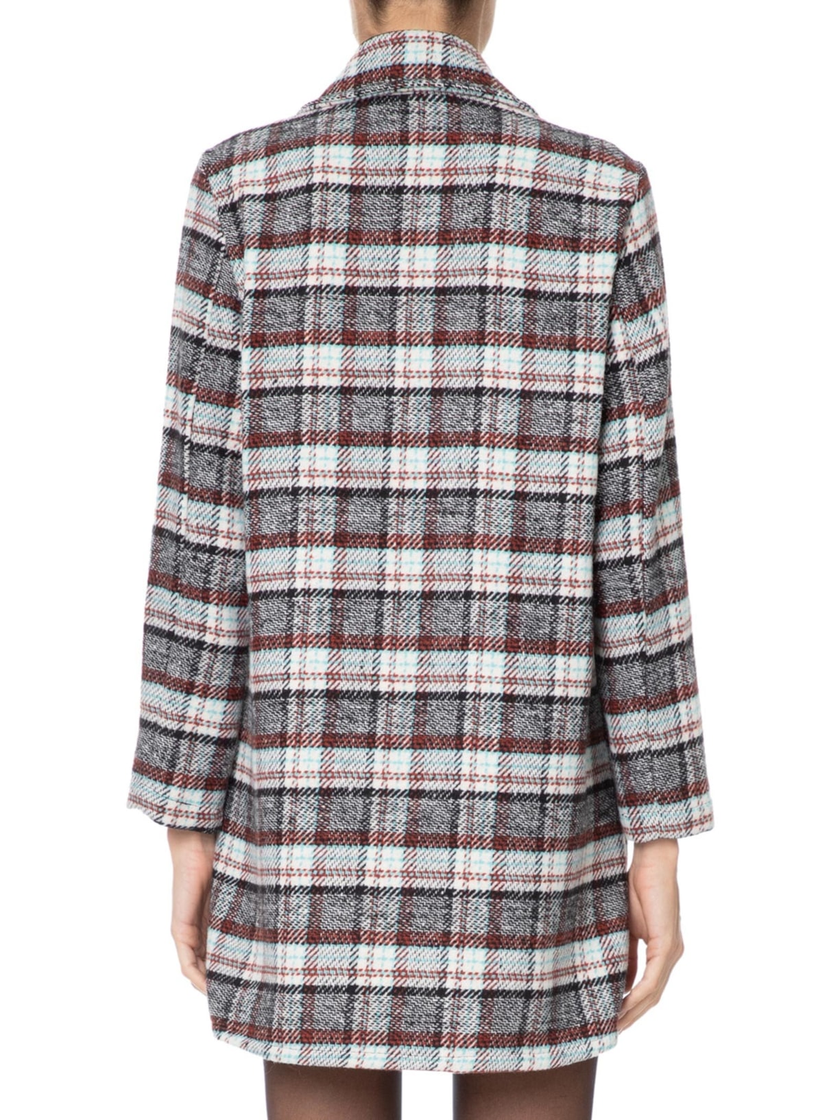 Vestido Curto Manga Longa Em Tweed Verde '2Essential