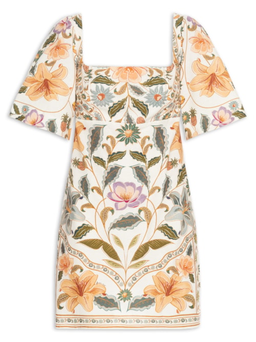 Vestido Curto Manga Marcelle - Branco