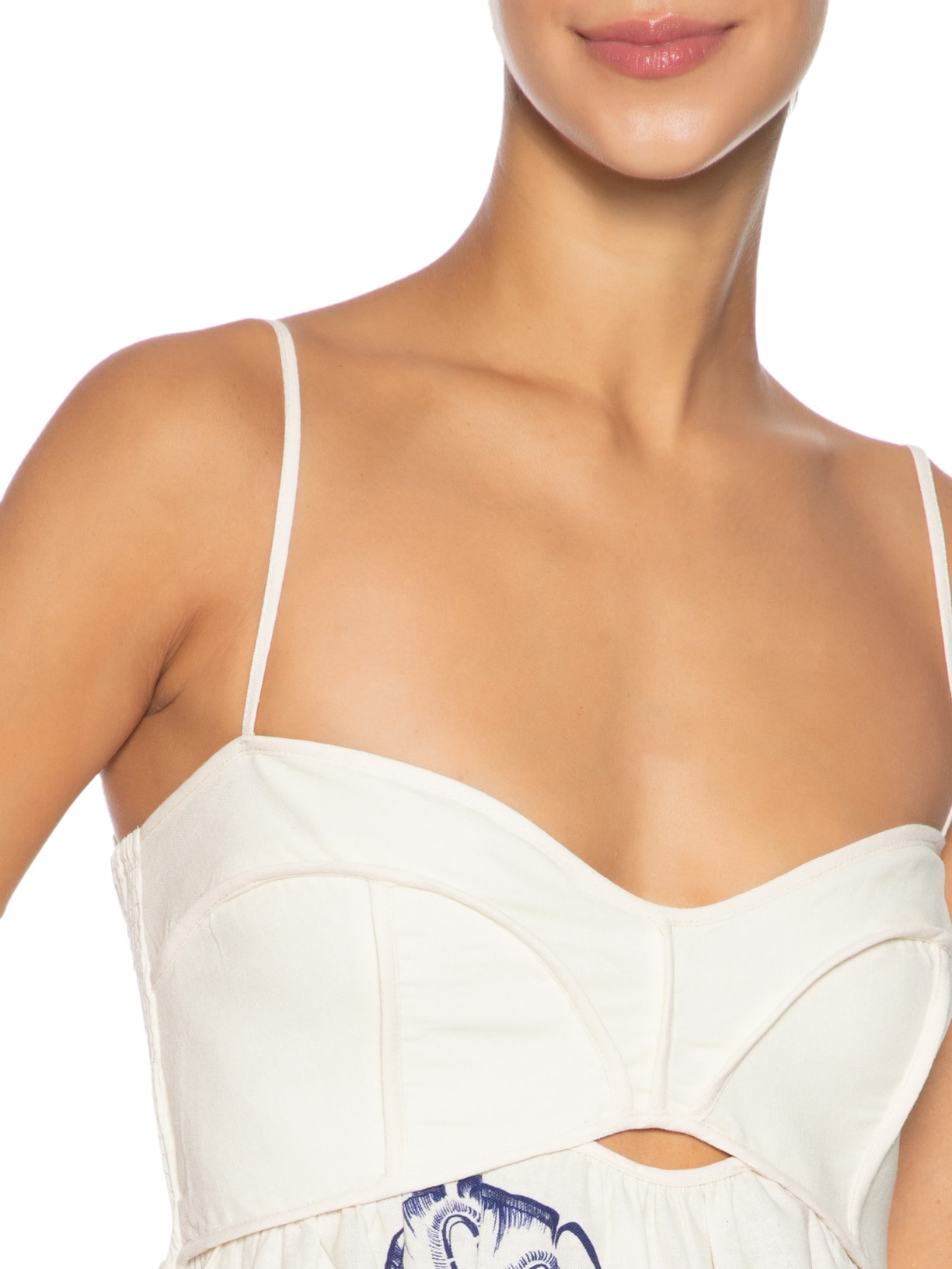 Vestido Curto Mar De Estrelas Off White Farm