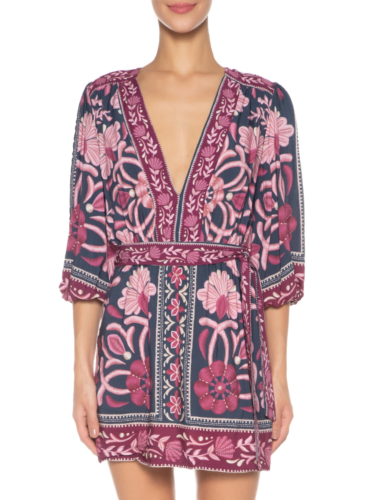Vestido Curto Maresia Roxo Farm