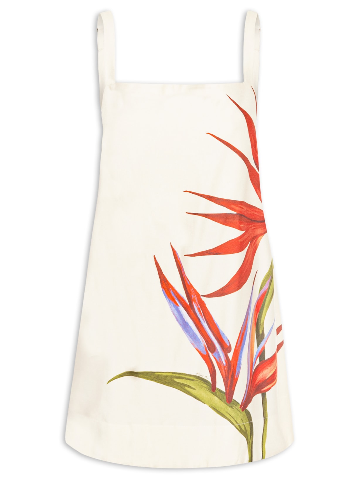 Vestido Curto Maxi Estrelicia Bege Farm