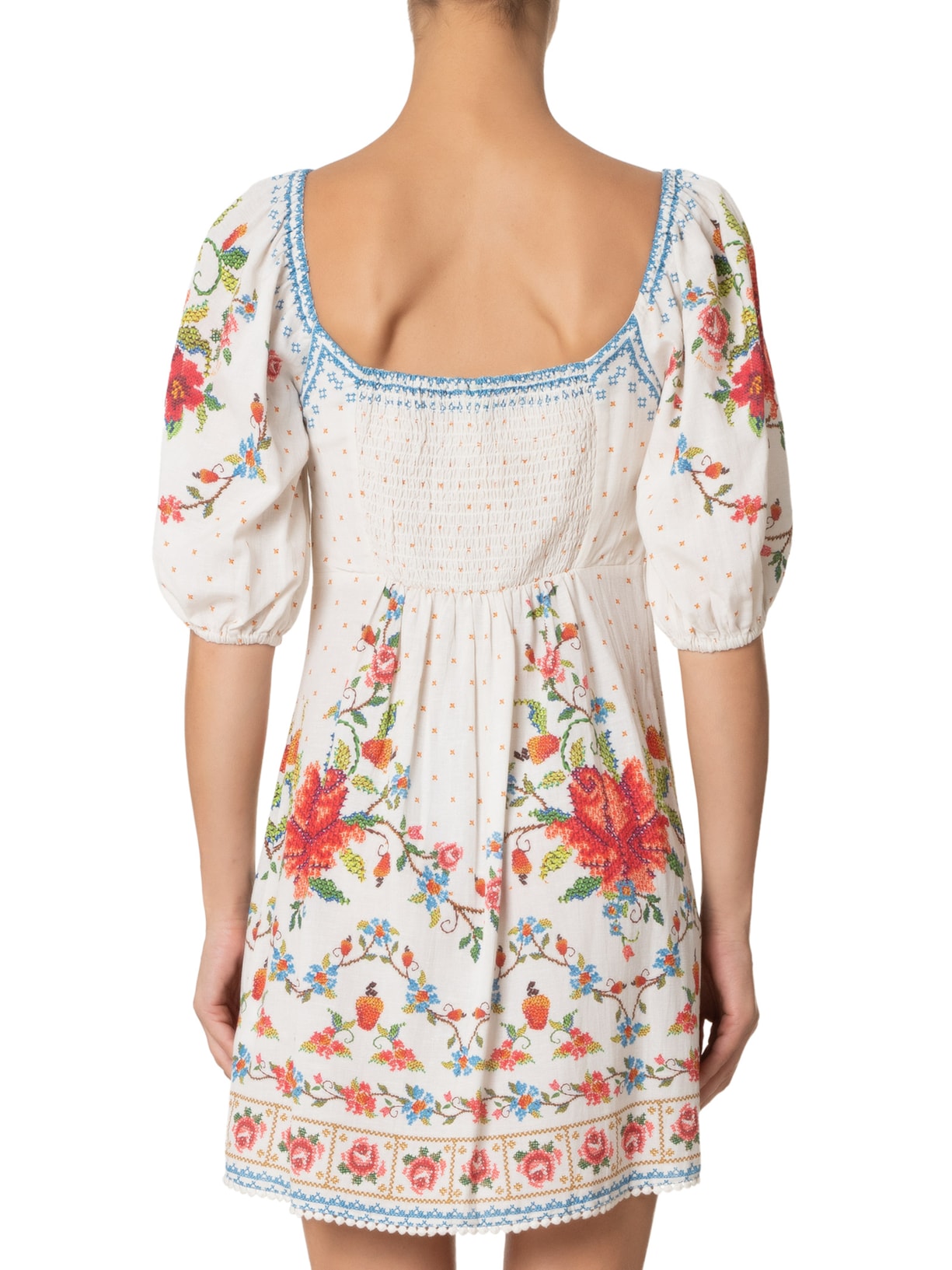 Vestido Curto Memorias De Flor Vermelho Farm