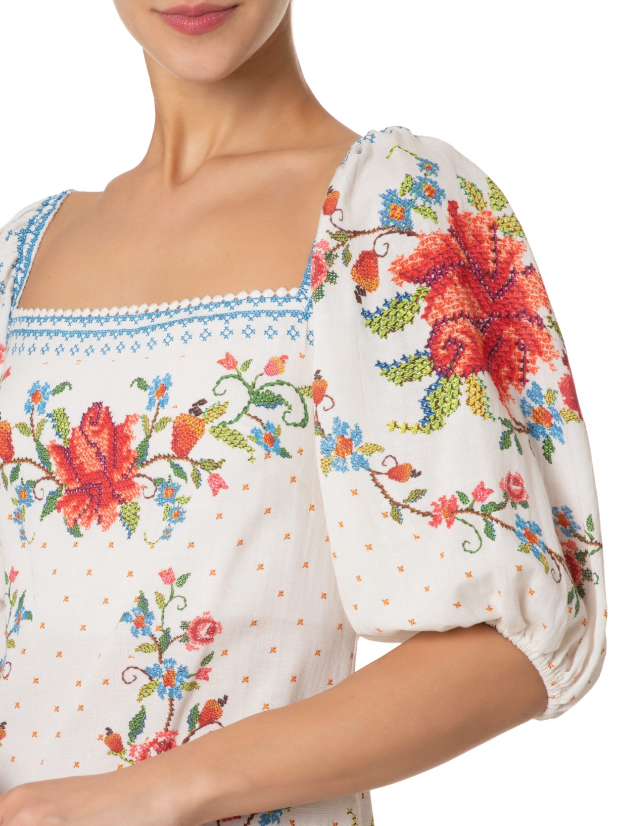 Vestido Curto Memorias De Flor Vermelho Farm