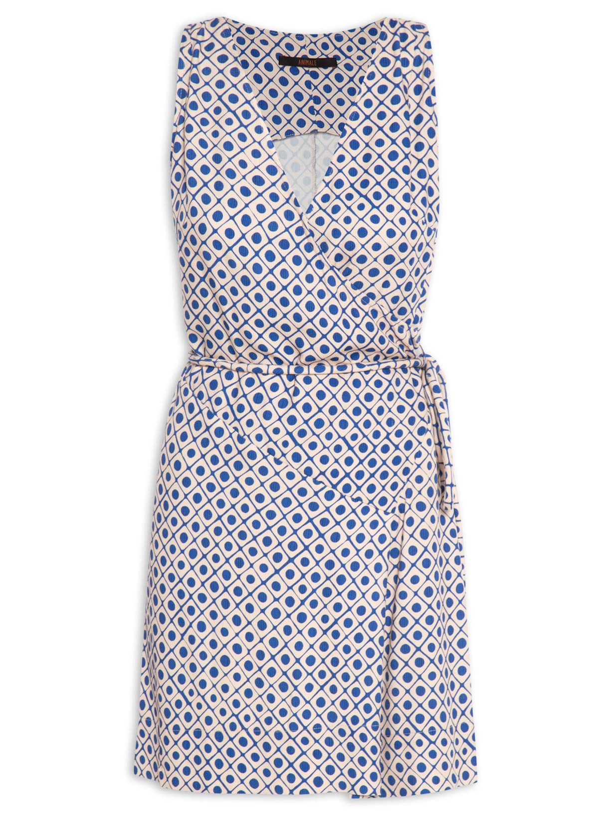 Vestido Curto Mosaico - Azul