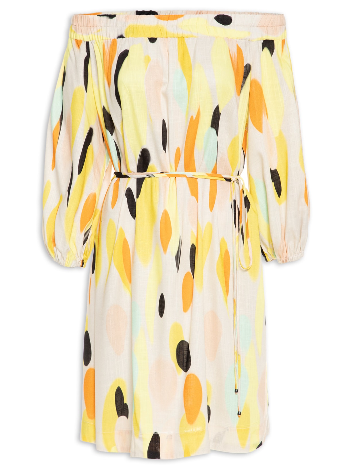 Vestido Curto Murano Pois Fresh - Bege