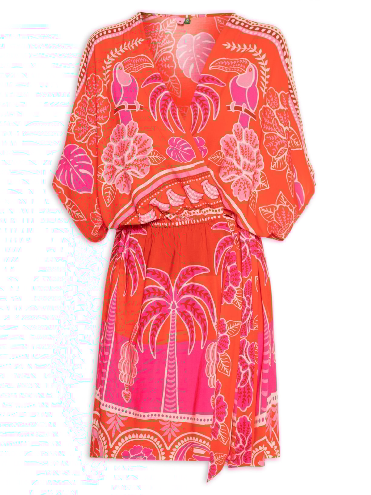 Vestido Curto Nascer De Verão - Laranja