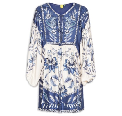 Vestido Curto Nina - Azul