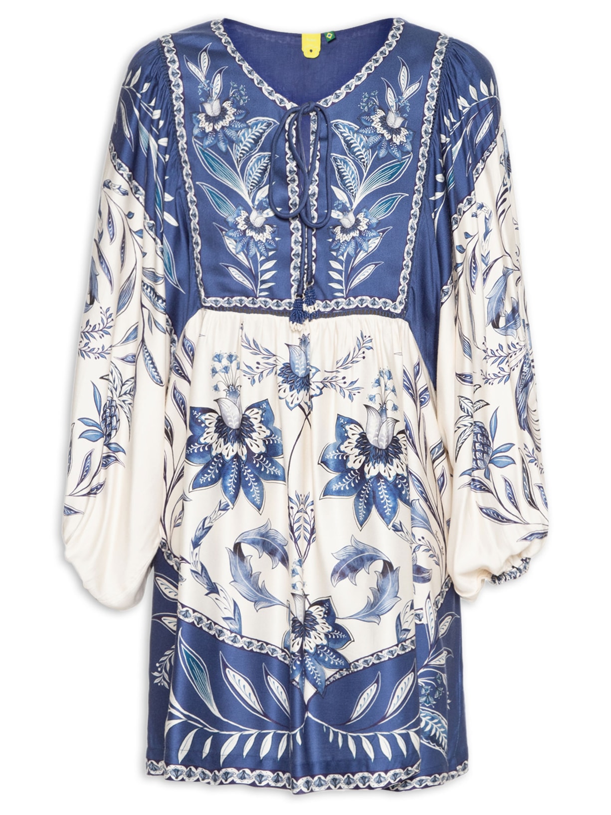 Vestido Curto Nina - Azul