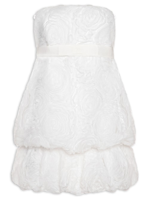 Vestido Curto Nina Balonê - Branco